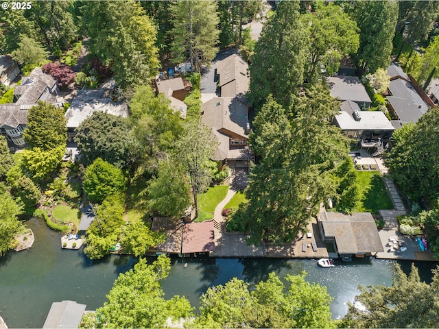 17595 Kelok Rd, Lake Oswego, OR 97034 - aerial overview of property's location featuring nearby suburban area and a nearby body of water