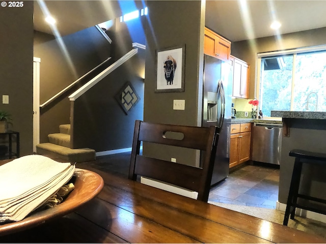 kitchen featuring appliances with stainless steel finishes