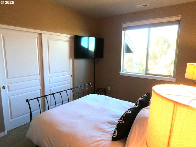 bedroom featuring a closet