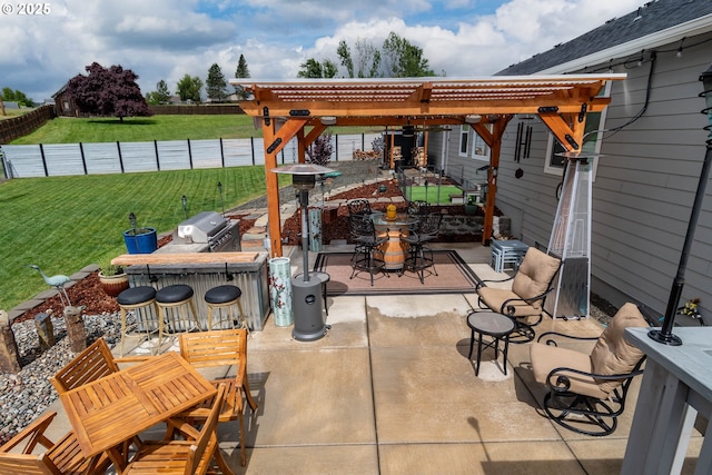 120 Sundance Ct, Roseburg, OR 97471 - view of patio / terrace featuring outdoor dining space, a pergola, and grilling area