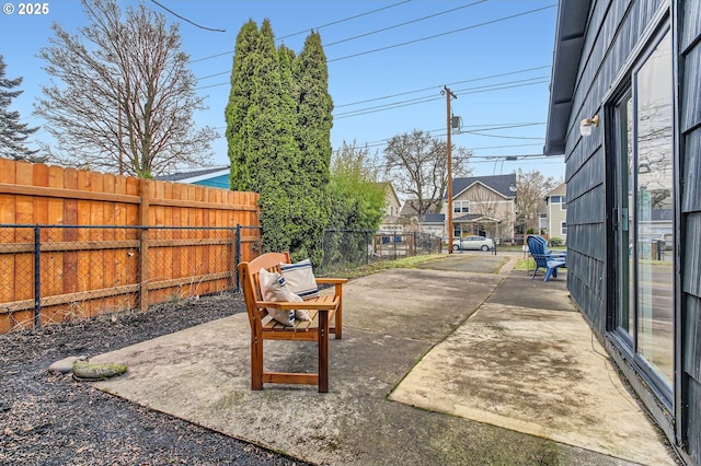 view of patio / terrace with a fenced backyard