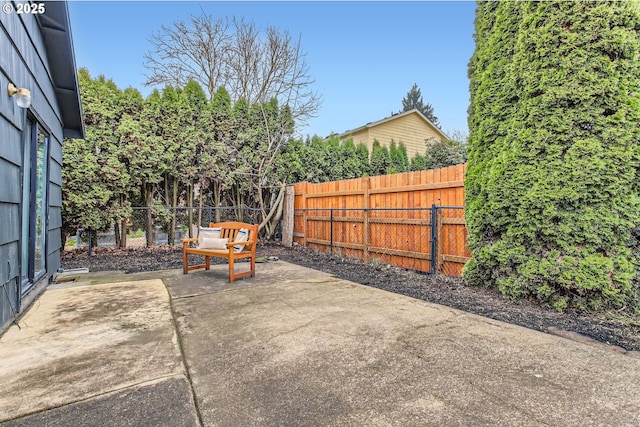 view of patio / terrace with a fenced backyard