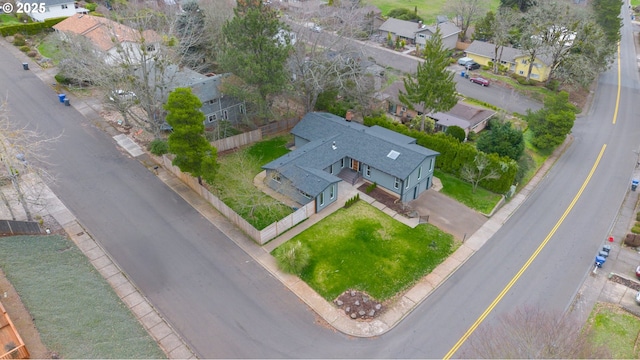 drone / aerial view with a residential view