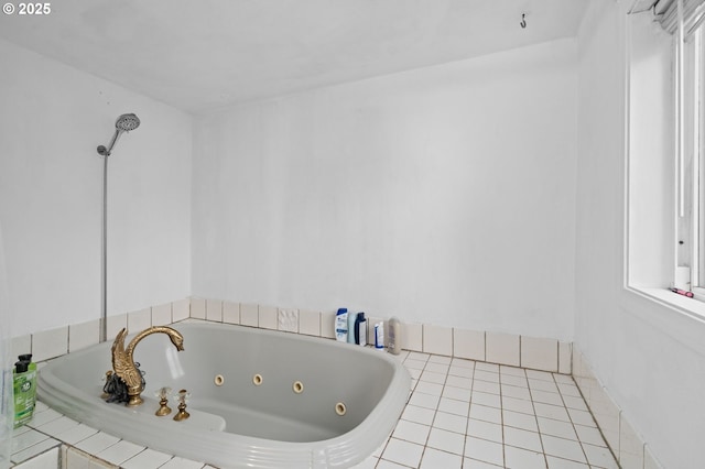 bathroom with a whirlpool tub
