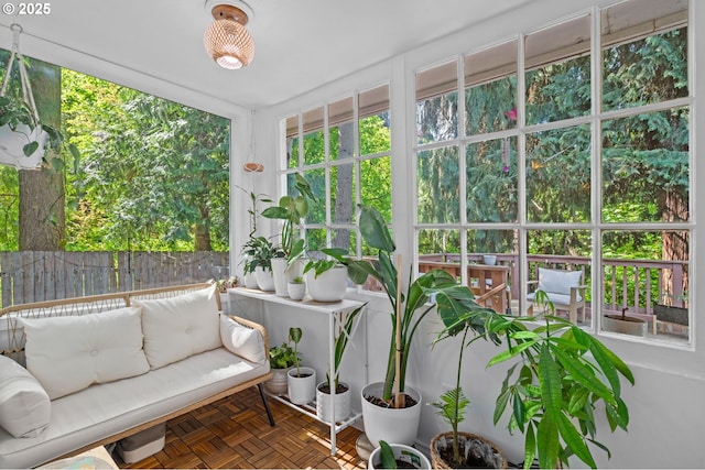 view of sunroom / solarium