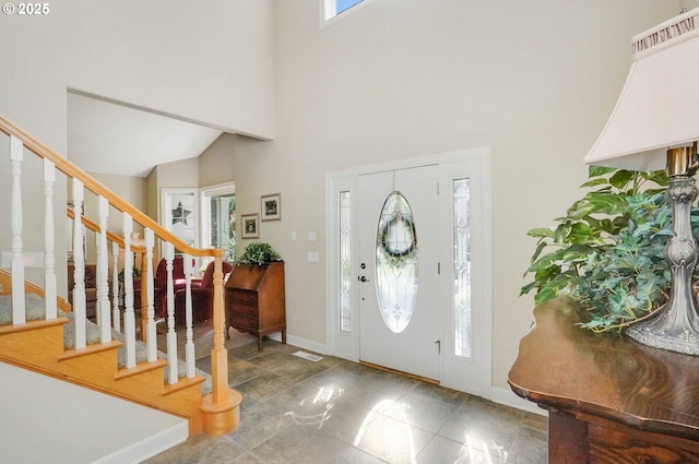 5632 Mac Way, Silverton, OR 97381 - entrance foyer featuring a towering ceiling and stairs