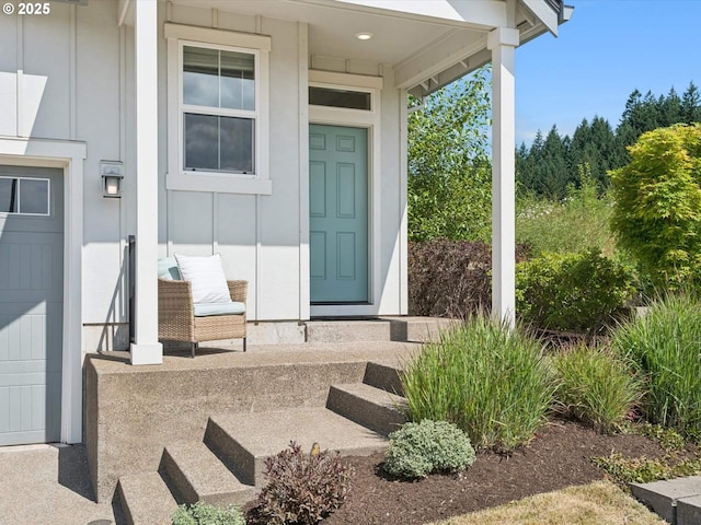 11179 SE Honorable Way, Happy Valley, OR 97086 - entrance to property with board and batten siding and covered porch
