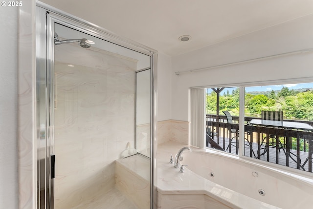 154 W Hickory St, Roseburg, OR 97471 - full bath with a whirlpool tub and a marble finish shower