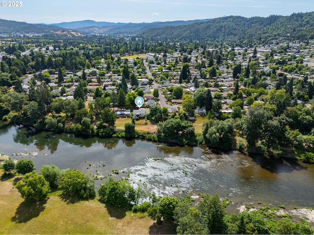 154 W Hickory St, Roseburg, OR 97471 - aerial view of property's location with mountains