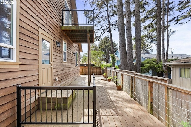 view of wooden terrace