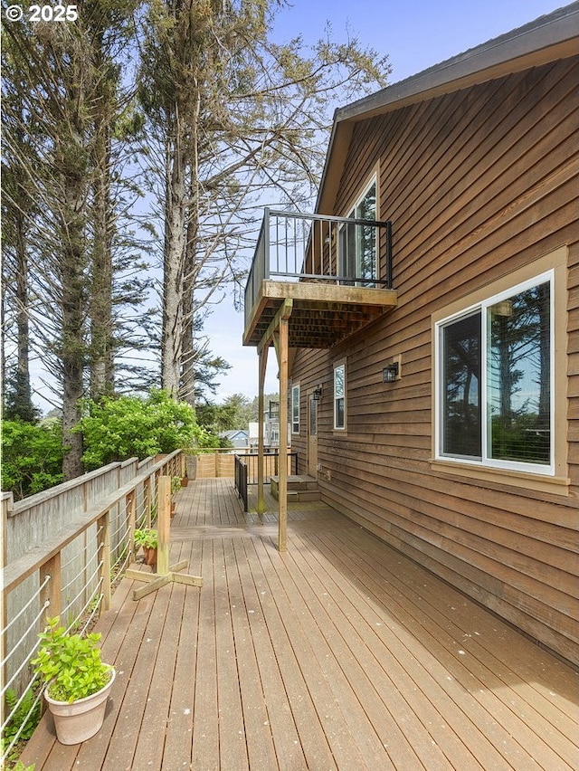 view of wooden deck