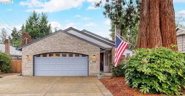 view of front of home featuring a garage