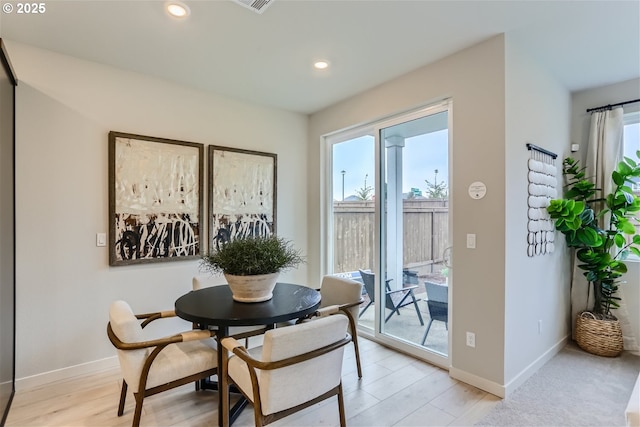5990 Henshaw St SE, Albany, OR 97322 - dining room featuring light wood finished floors and recessed lighting