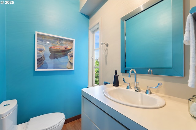 2687 NW Cornell Rd, Portland, OR 97210 - bathroom featuring vanity and wood finished floors