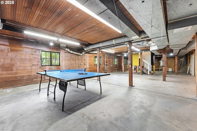 2687 NW Cornell Rd, Portland, OR 97210 - rec room with concrete floors and electric panel
