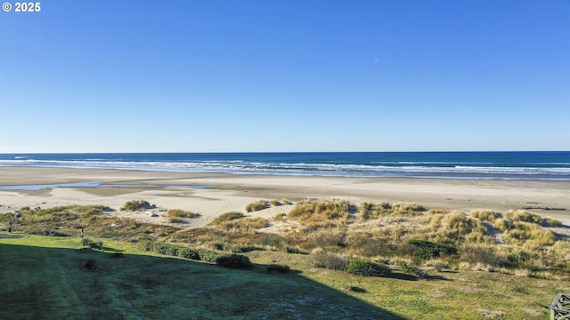 water view featuring a beach view