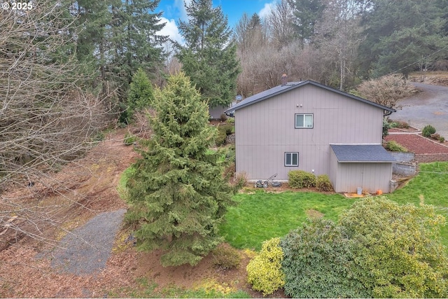 61241 Perry Creek Rd, Saint Helens, OR 97051 - view of side of property with a yard