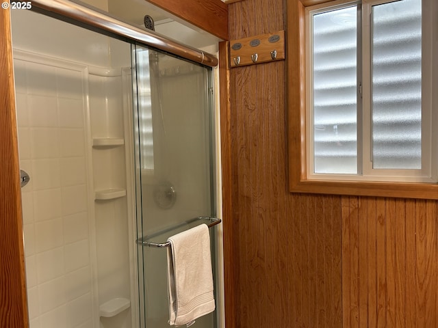 bathroom with an enclosed shower