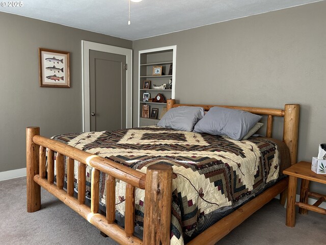 bedroom featuring carpet