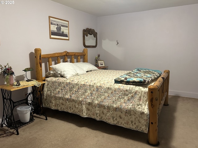 view of carpeted bedroom