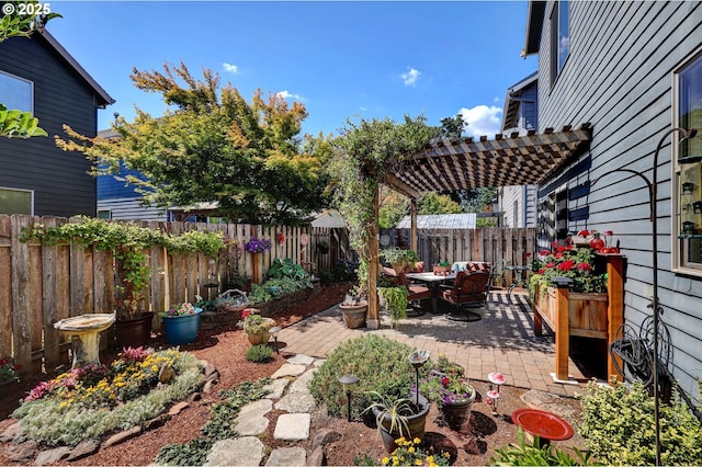 12626 Tradewind St, Oregon City, OR 97045 - fenced backyard with a pergola and a patio