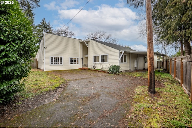 view of rear view of property