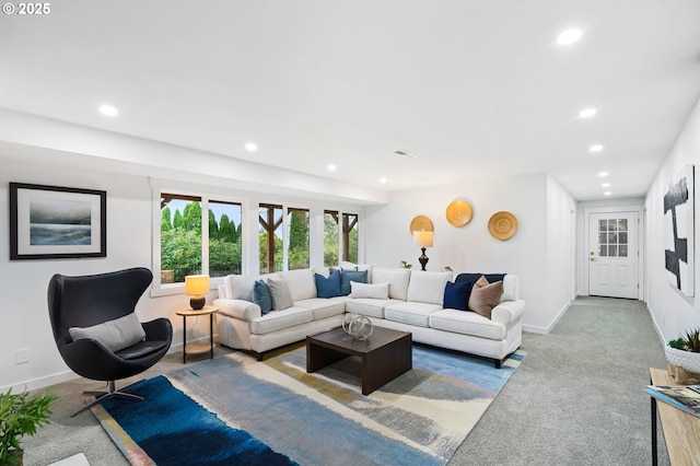 view of carpeted living room