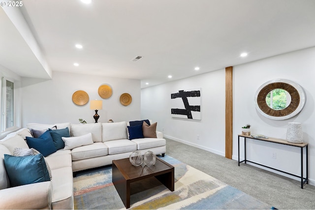 view of carpeted living room