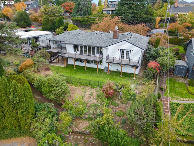 birds eye view of property