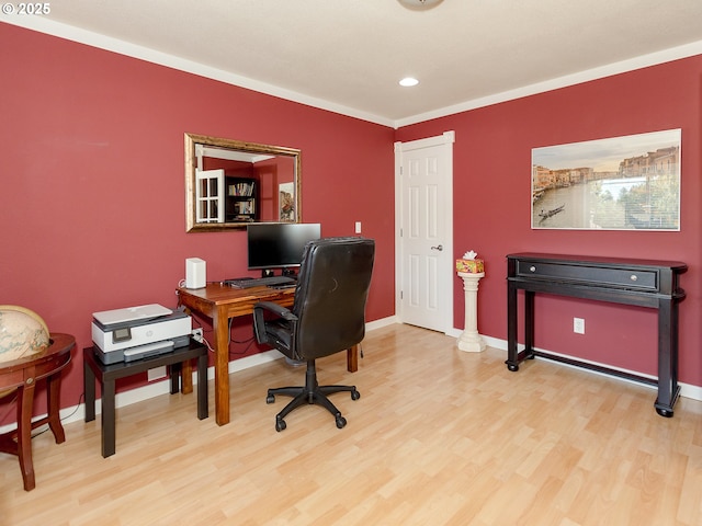 1802 NW Ogden St, Camas, WA 98607 - office space with wood finished floors, baseboards, and recessed lighting
