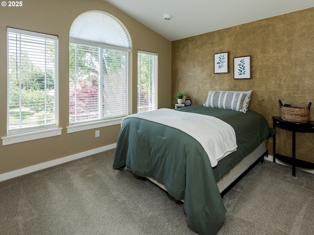 1802 NW Ogden St, Camas, WA 98607 - carpeted bedroom featuring baseboards and lofted ceiling
