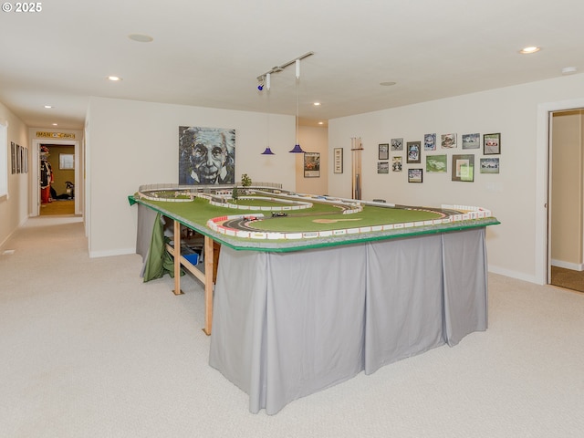 1802 NW Ogden St, Camas, WA 98607 - game room featuring light carpet, baseboards, and recessed lighting