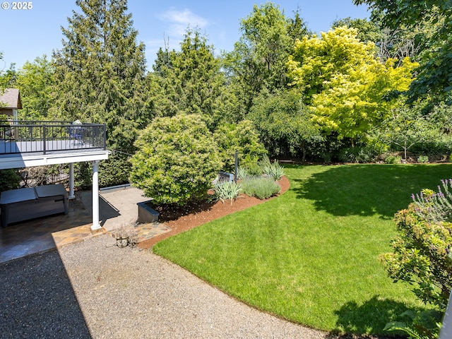 1802 NW Ogden St, Camas, WA 98607 - view of green lawn with a wooden deck
