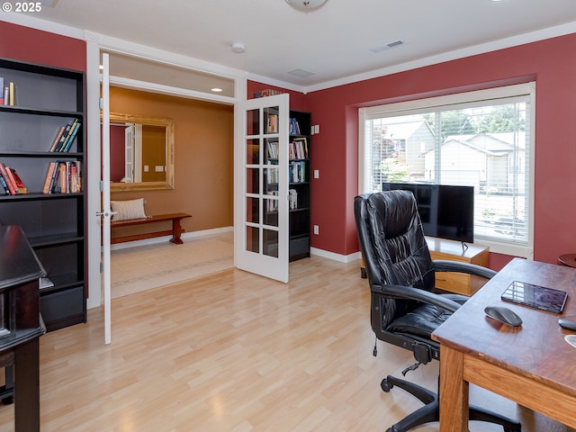 1802 NW Ogden St, Camas, WA 98607 - office featuring french doors, wood finished floors, and baseboards