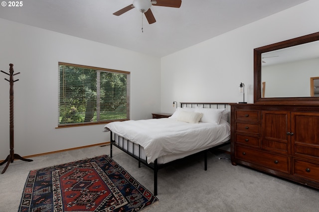 4080 Cunningham Dr, Mount Hood Prkdl, OR 97041 - bedroom with baseboards, ceiling fan, and light colored carpet