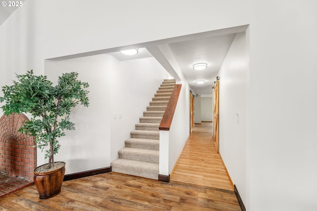250 Valley View Rd, Sutherlin, OR 97479 - stairs with wood finished floors and baseboards