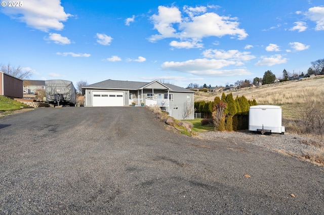 view of front facade with a garage