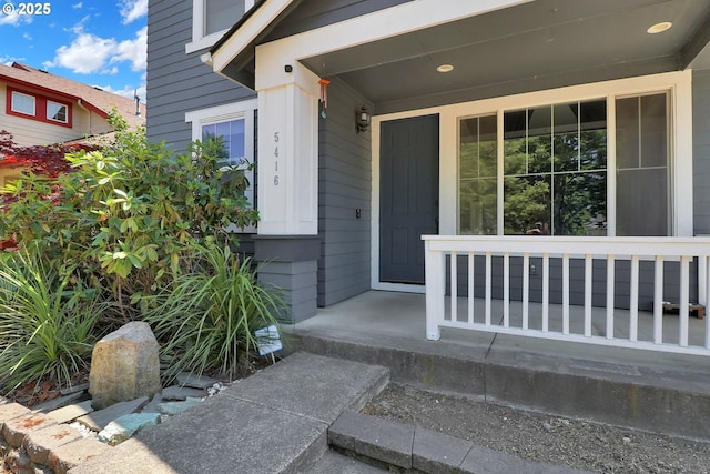 5416 Wales Dr, Eugene, OR 97402 - property entrance with a porch