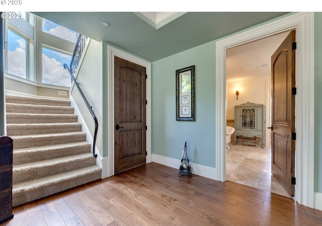 foyer featuring light wood-type flooring