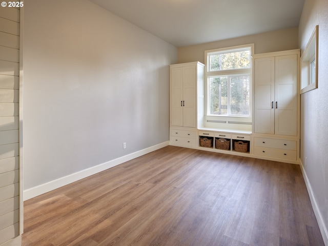 unfurnished bedroom featuring light hardwood / wood-style flooring