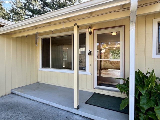 view of doorway to property