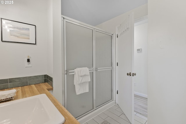 91161 N Miller St, Eugene, OR 97408 - full bathroom featuring a stall shower and tile patterned floors