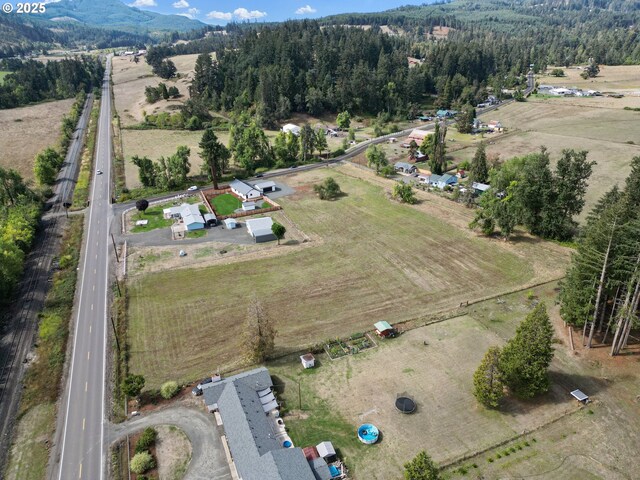 31395 Kenady Ln, Cottage Grove, OR 97424 - aerial overview of property's location featuring rural landscape and mountains