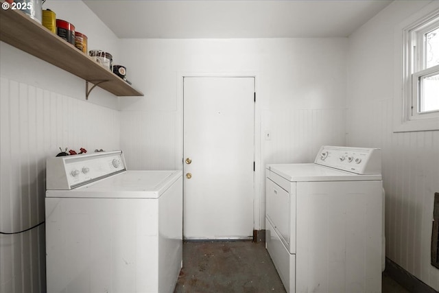 laundry area featuring laundry area and washing machine and dryer