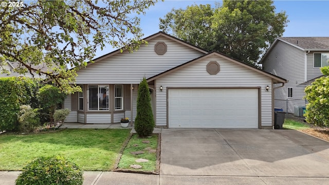 2812 NE Delancey Ct, Vancouver, WA 98682 - ranch-style home with driveway, an attached garage, and a front yard