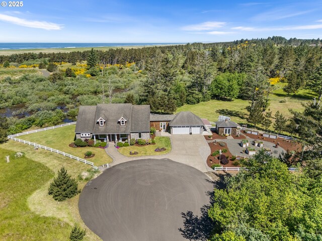 90850 Kennedy Rd, Warrenton, OR 97146 - view from above of property with a forest and a large body of water