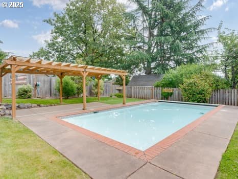 2487 Southslope Way W, Linn, OR 97068 - view of pool with a fenced backyard and a pergola