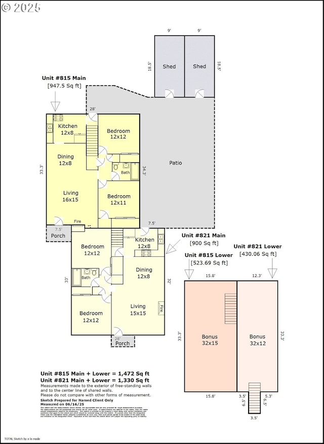 815/821 NE Holman St, Portland, OR 97211 - view of home floor plan