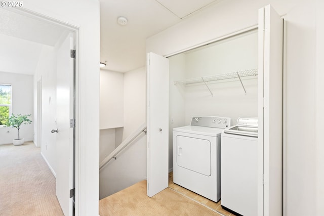 2732 NW Kennedy Ct, Portland, OR 97229 - laundry area with independent washer and dryer and light carpet