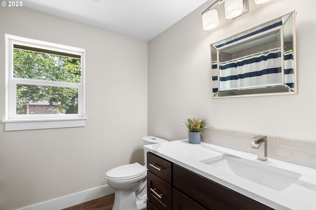 40 SW 150th Ave, Beaverton, OR 97006 - full bath with vanity, wood finished floors, and a shower with curtain